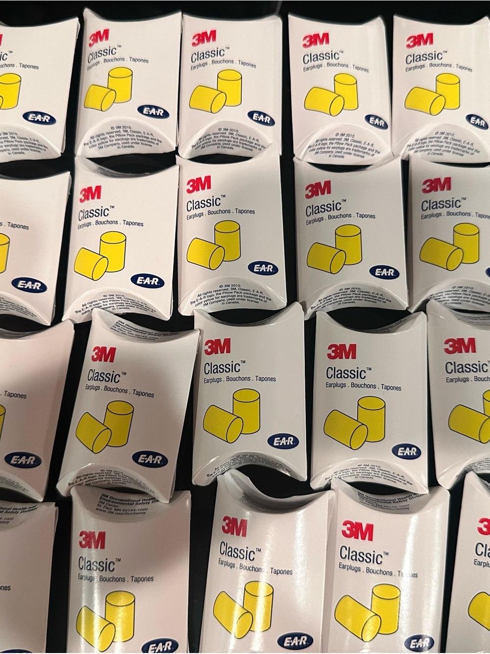 3M Classic Yellow Foam Earplugs - Pack of 10